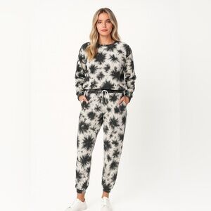 Show me Your Mumu Sunday sweatshirt set sweatpants size small lunar tie dye